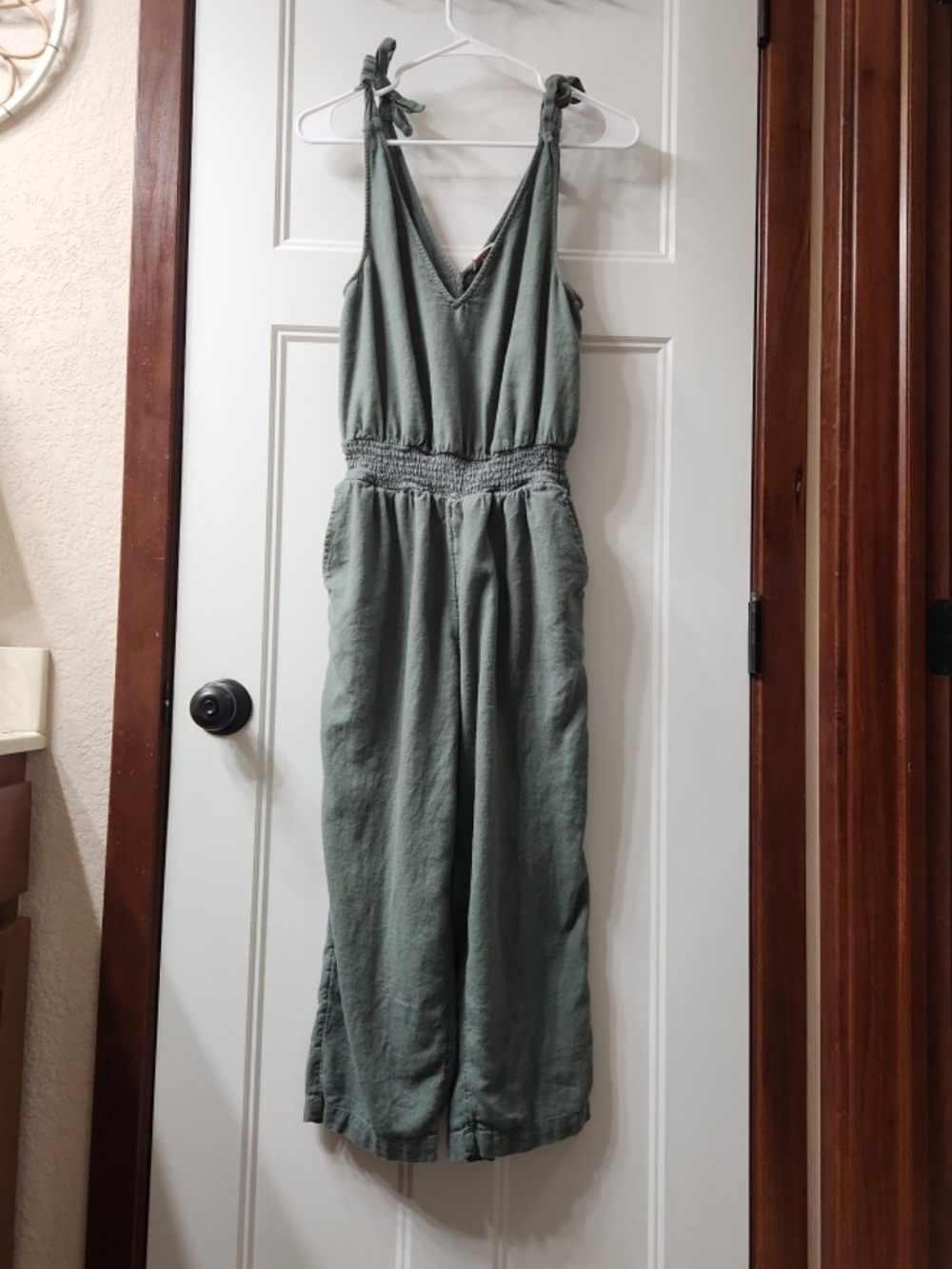 A New Day Linen Crop Romper - XS